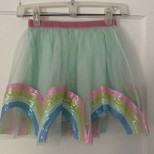Crewcuts Rainbow Sequin Skirt - size 6-7